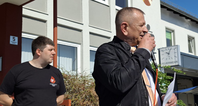 Bürgermeister Frank Stumpf und Vorsitzender Christian  Langer